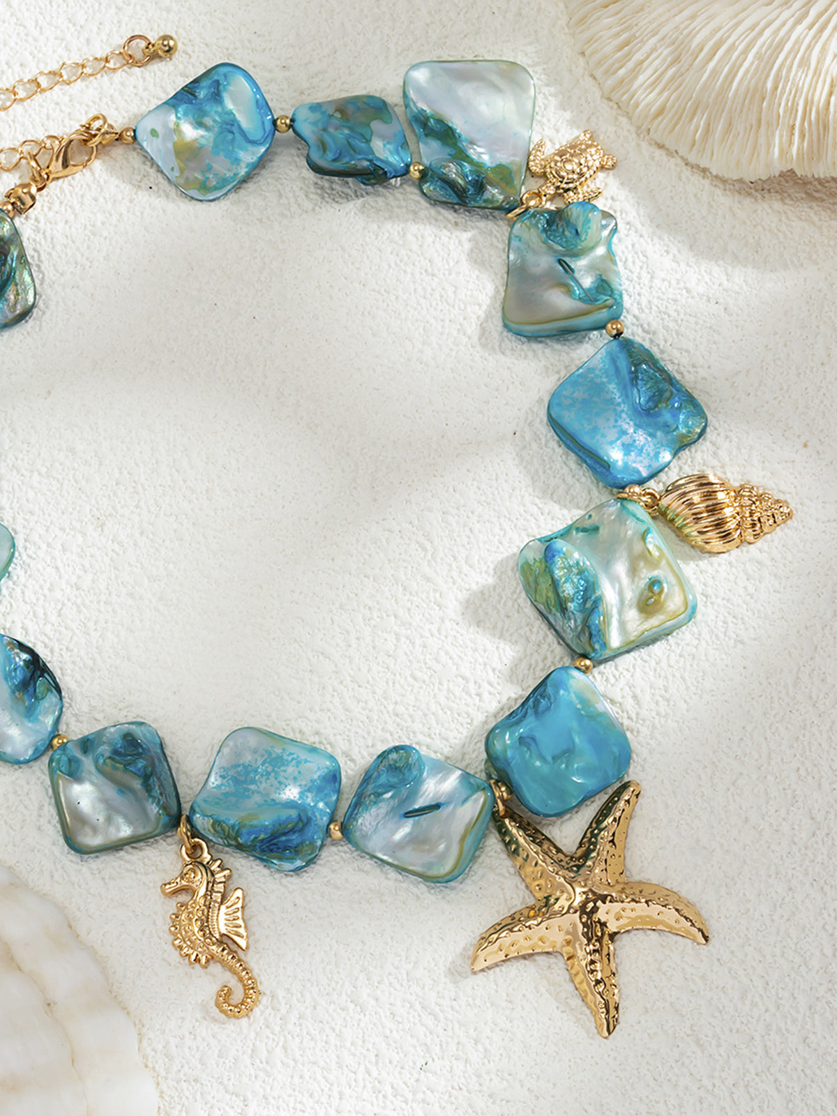 Ocean-Inspired Shell and Starfish Necklace