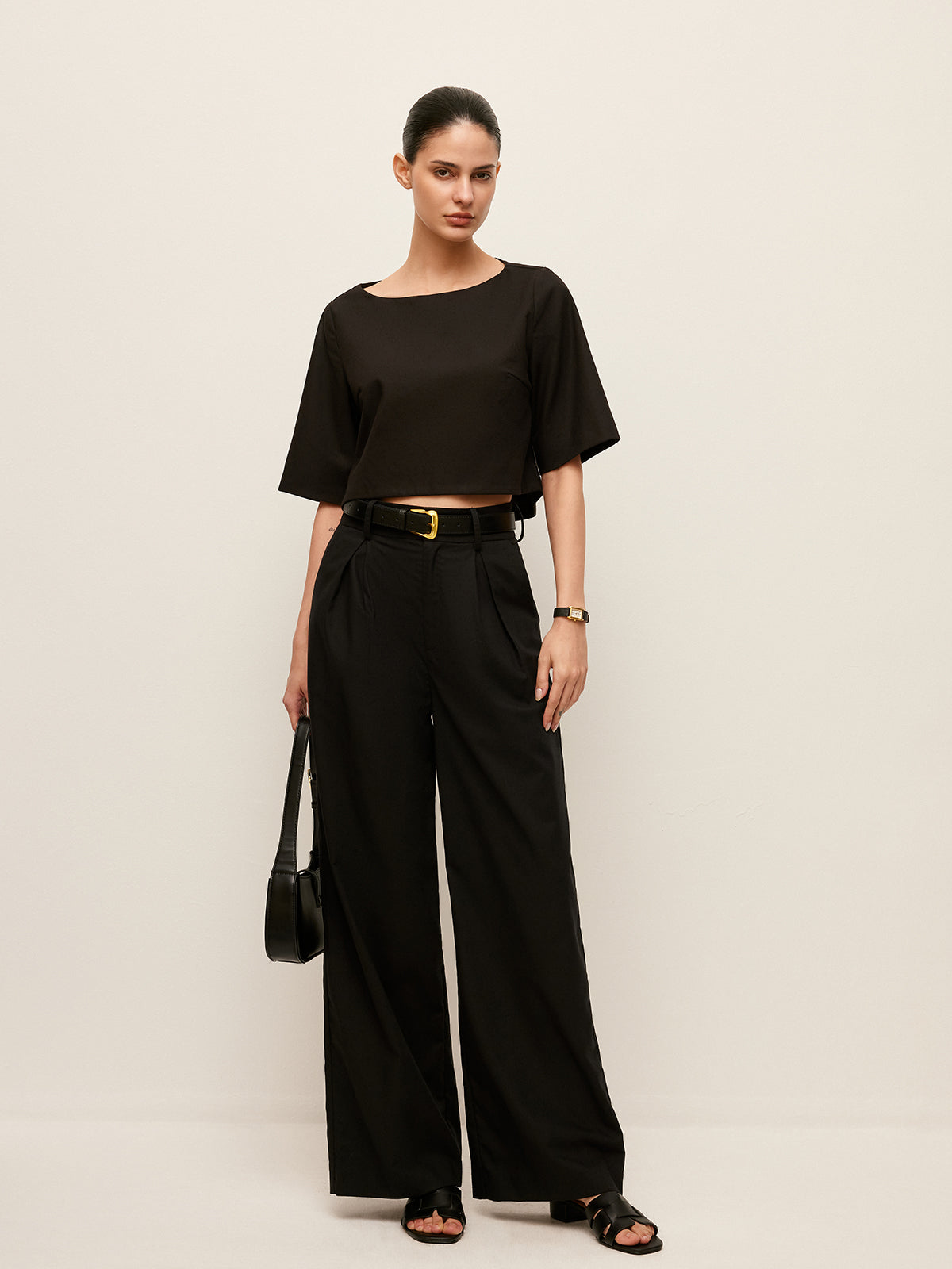 Pamuk ve Keten Kısa Üst ve Pantolon Seti