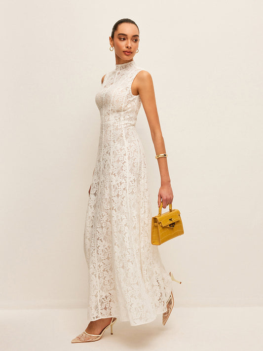 Semi-Transparent Lace Dress