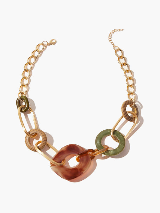 Altın Tonu Katmanlı Zincir Kolye