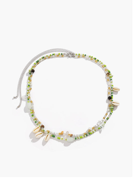 İstiridye Kabukları ve Boncuklarla Süslenmiş Bel Zinciri