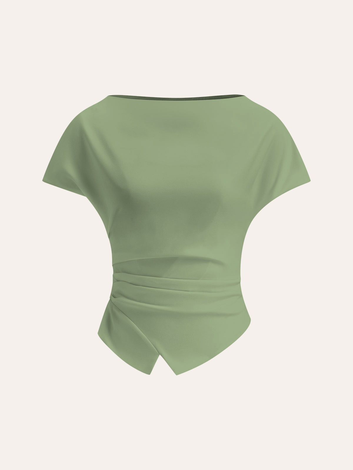 Asimetrik Hem K gathered T-Shirt