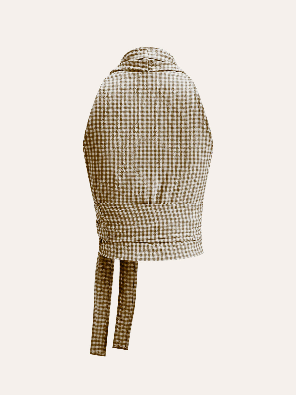Gingham Askılı Sarma Üst