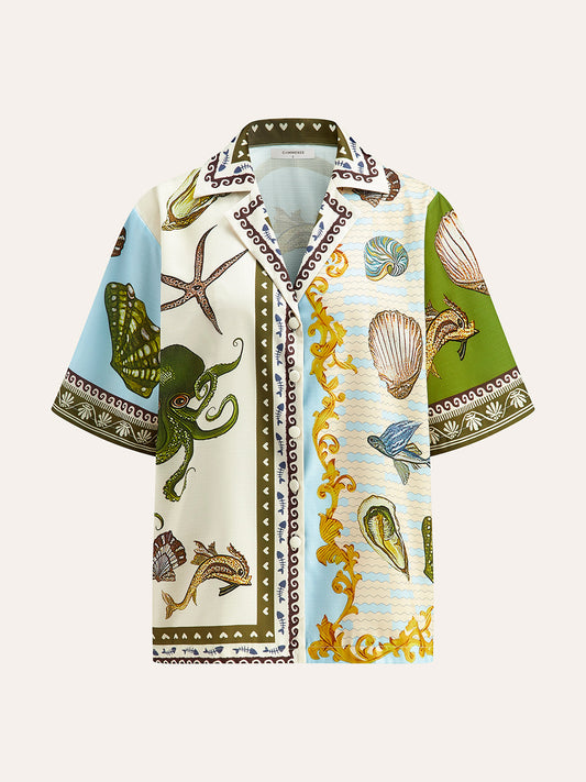 Baskılı Gömlek ve İpli Pantolon Takımı