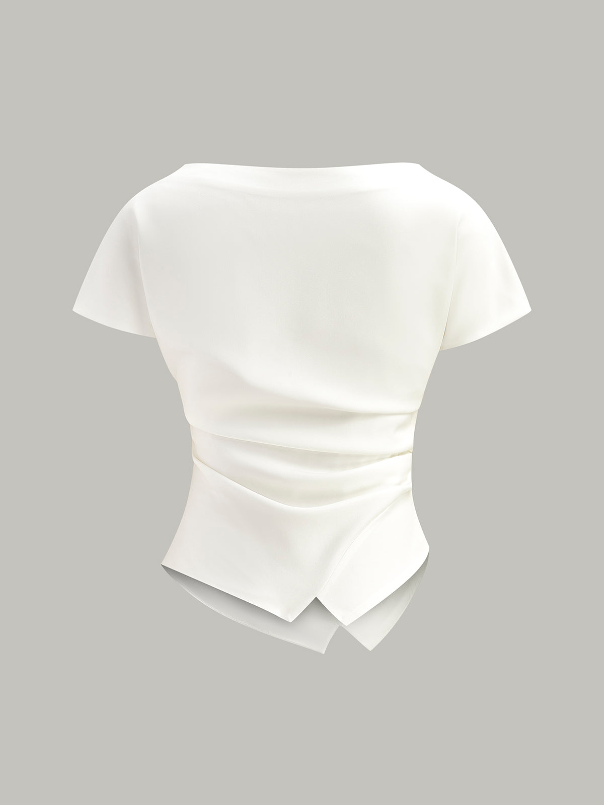 Asimetrik Hem K gathered T-Shirt