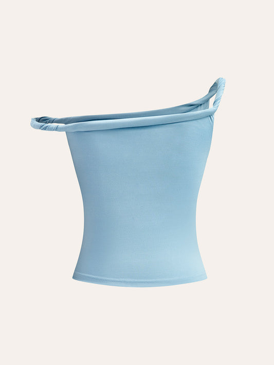 Asimetrik Yaka Askılı Bluz