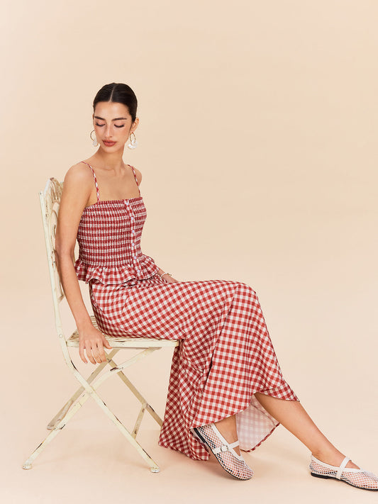 Siyah-Beyaz Kare Desenli Cepli Etek