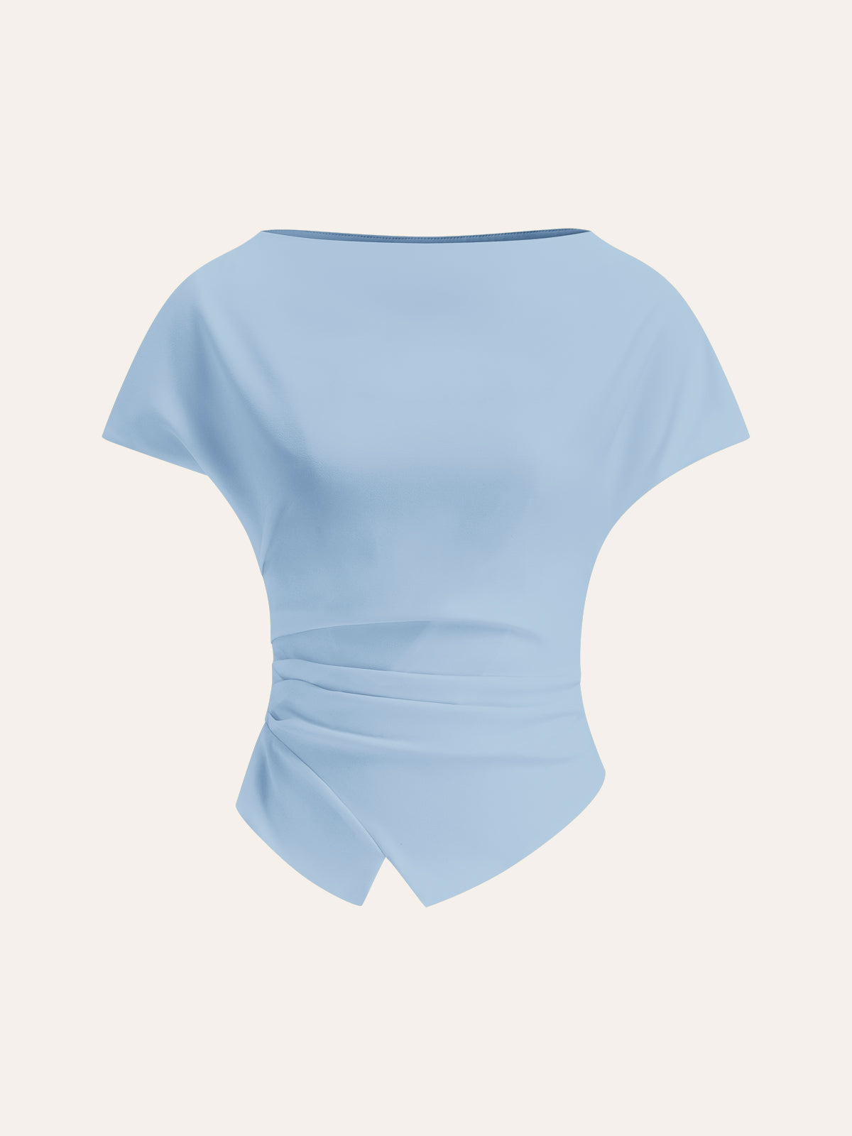 Asimetrik Hem K gathered T-Shirt