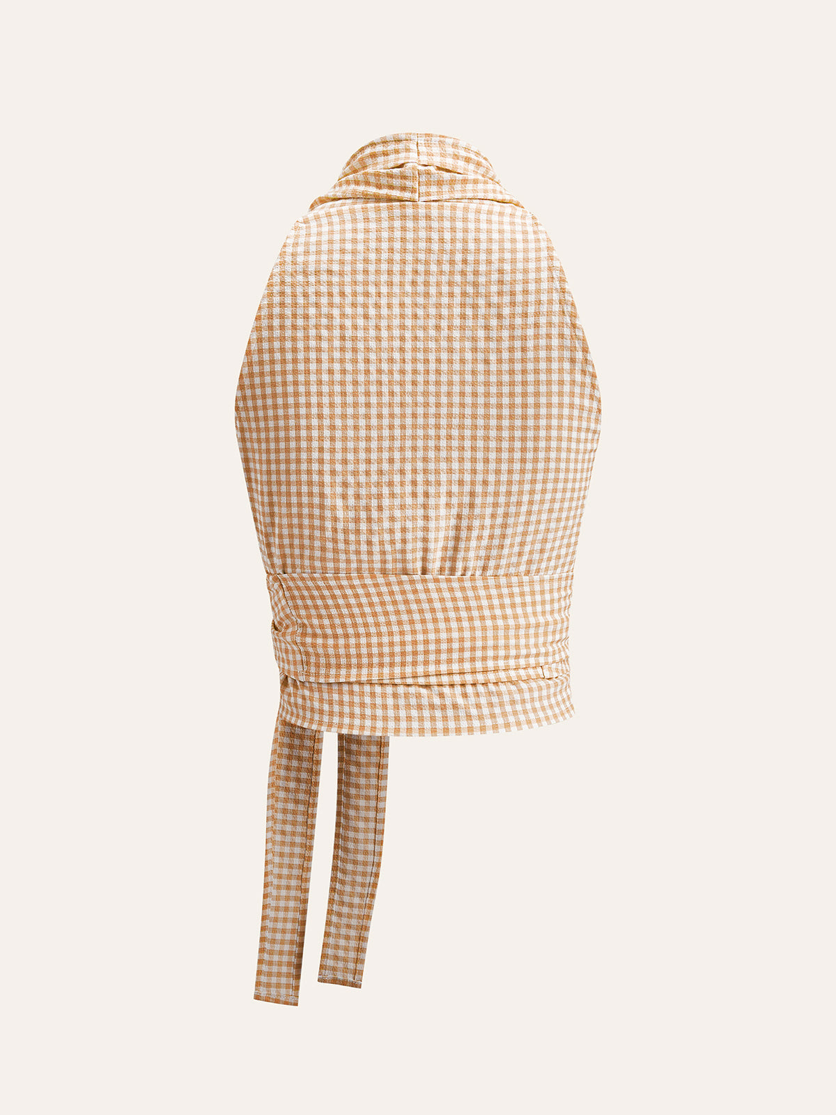 Gingham Askılı Sarma Üst