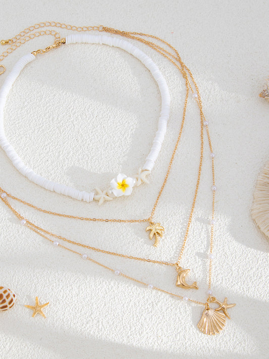 Alev Alışveriş Plaj Tarzı Çok Katmanlı Kolye