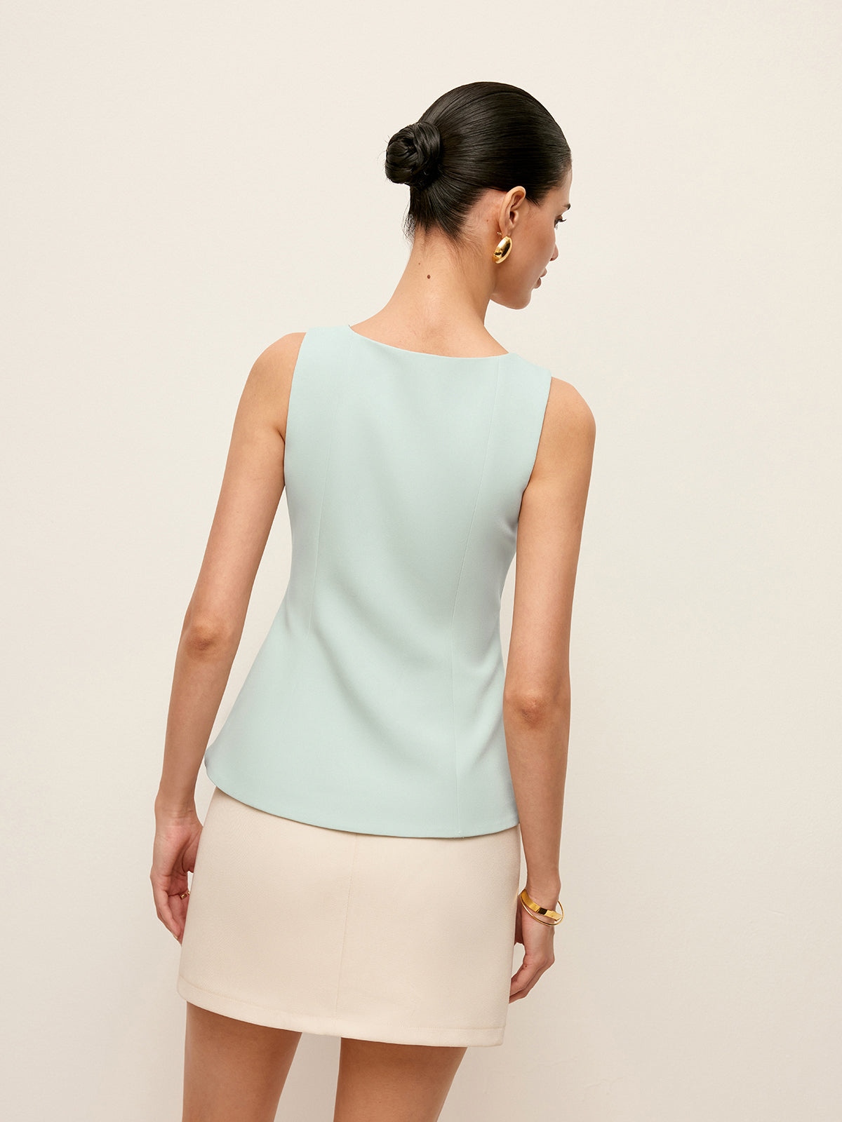 Zipper Front Top With Pockets
