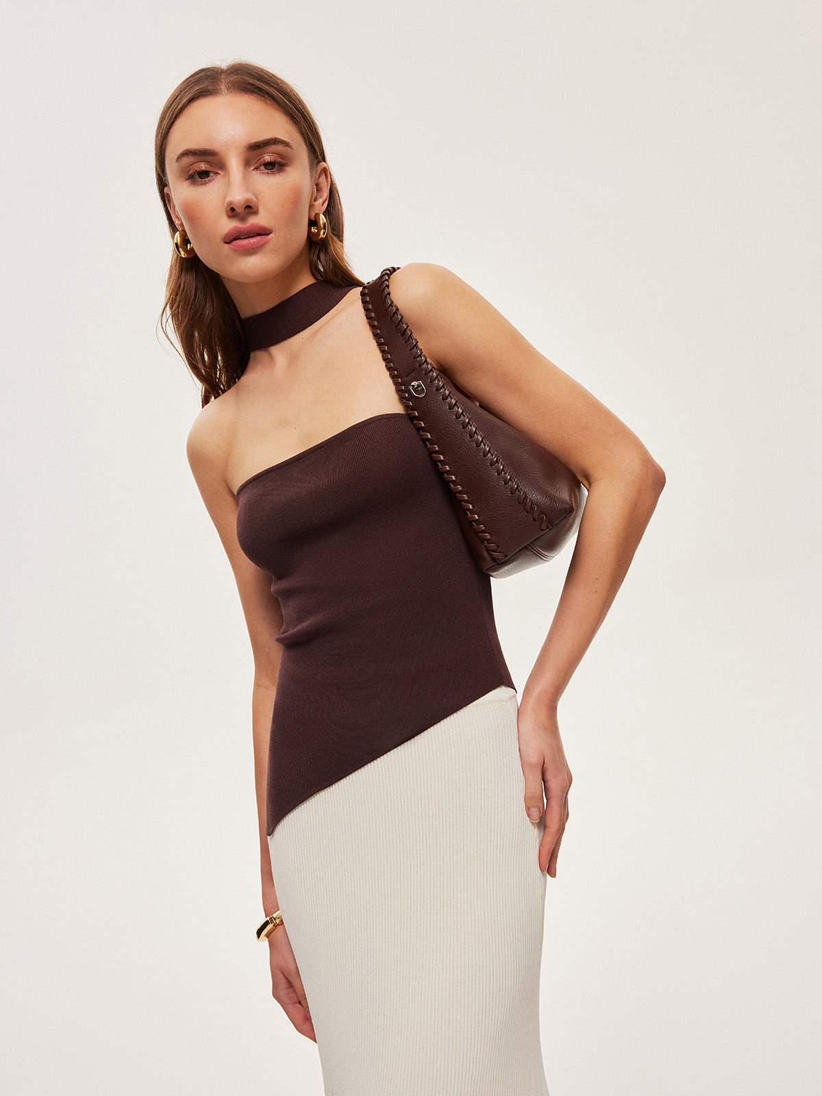Halter Yaka Triko Üst