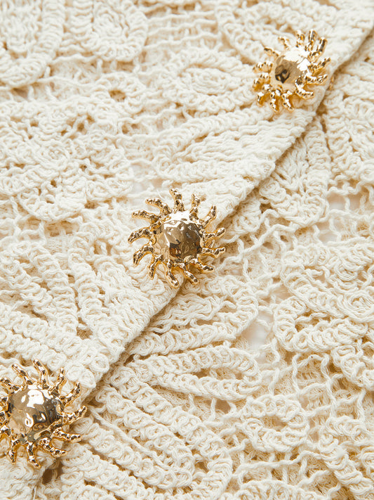 Cotton Crochet Lace Sheer Vest Top