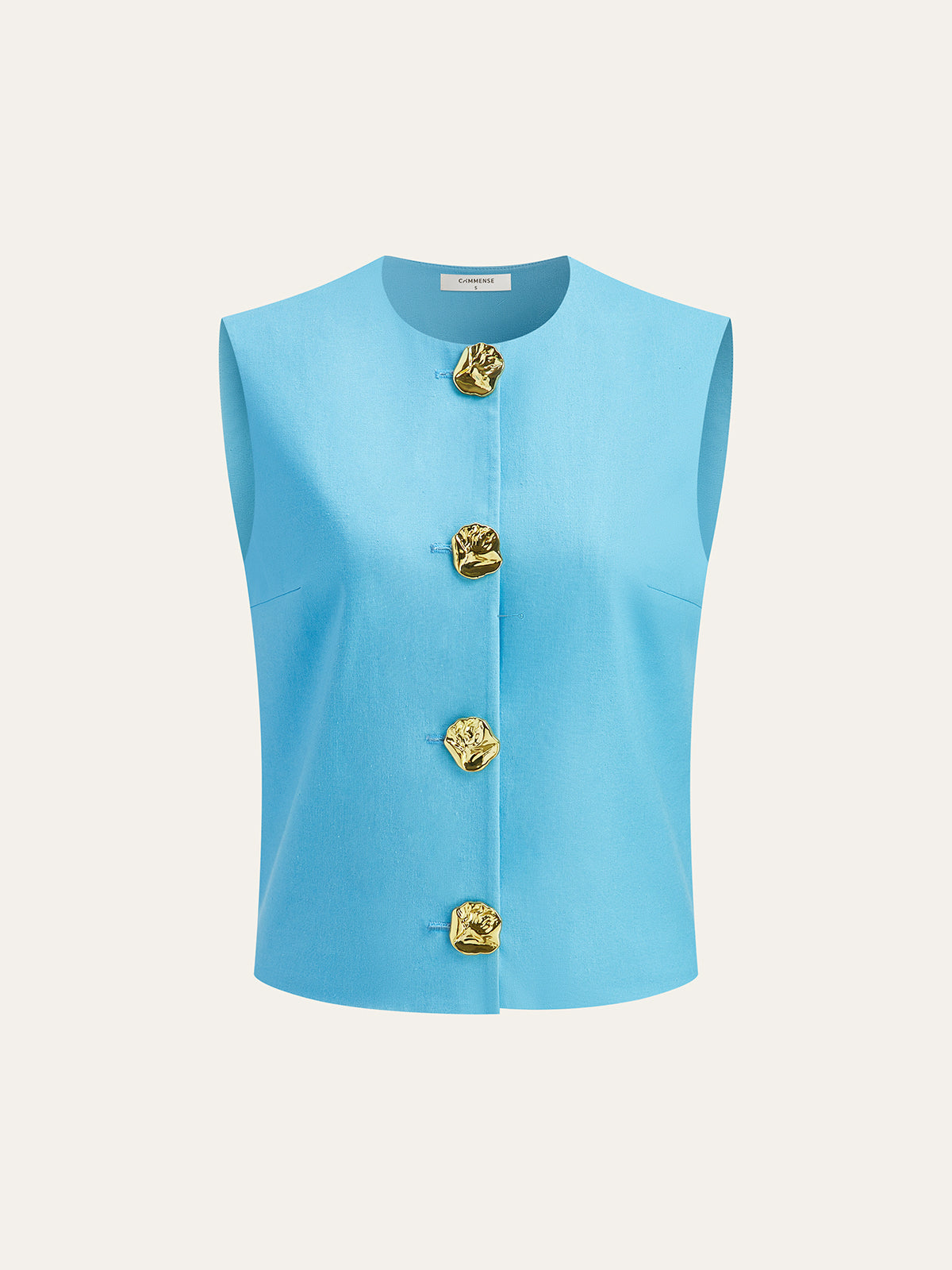 Pamuk & Keten Düğme Ayrıntılı Rüzgarlık