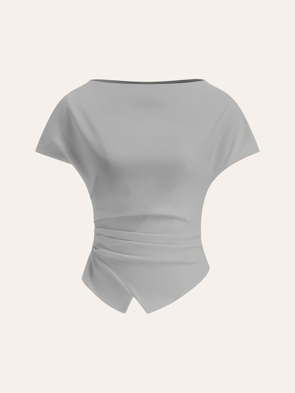 Asimetrik Hem K gathered T-Shirt