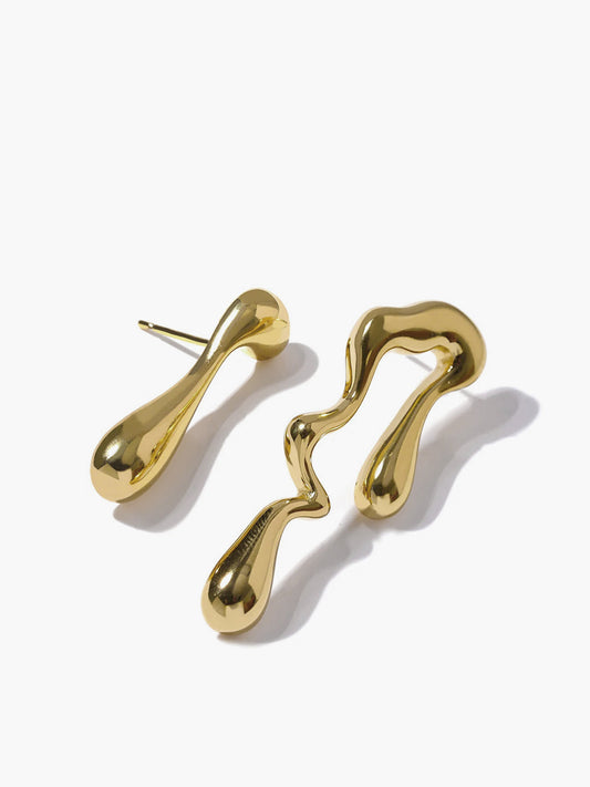 Asimetrik Su Damlası Küpeleri