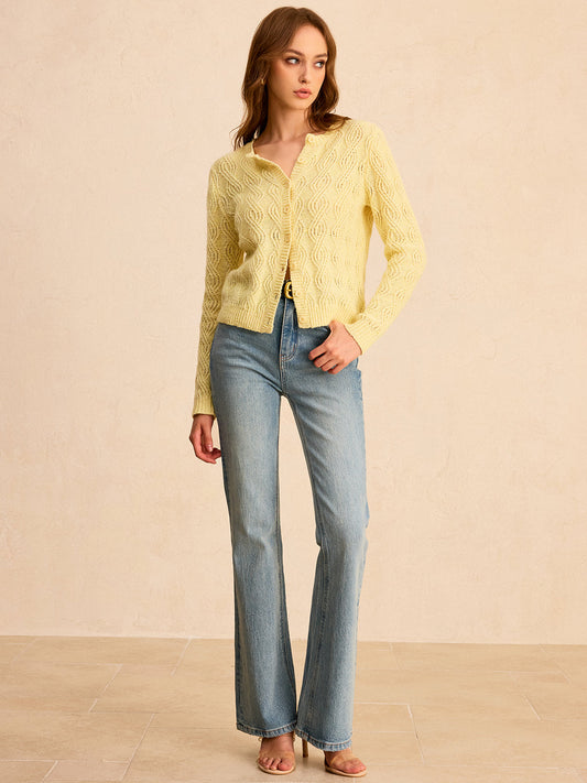 Düğmeli Örgü Hırka