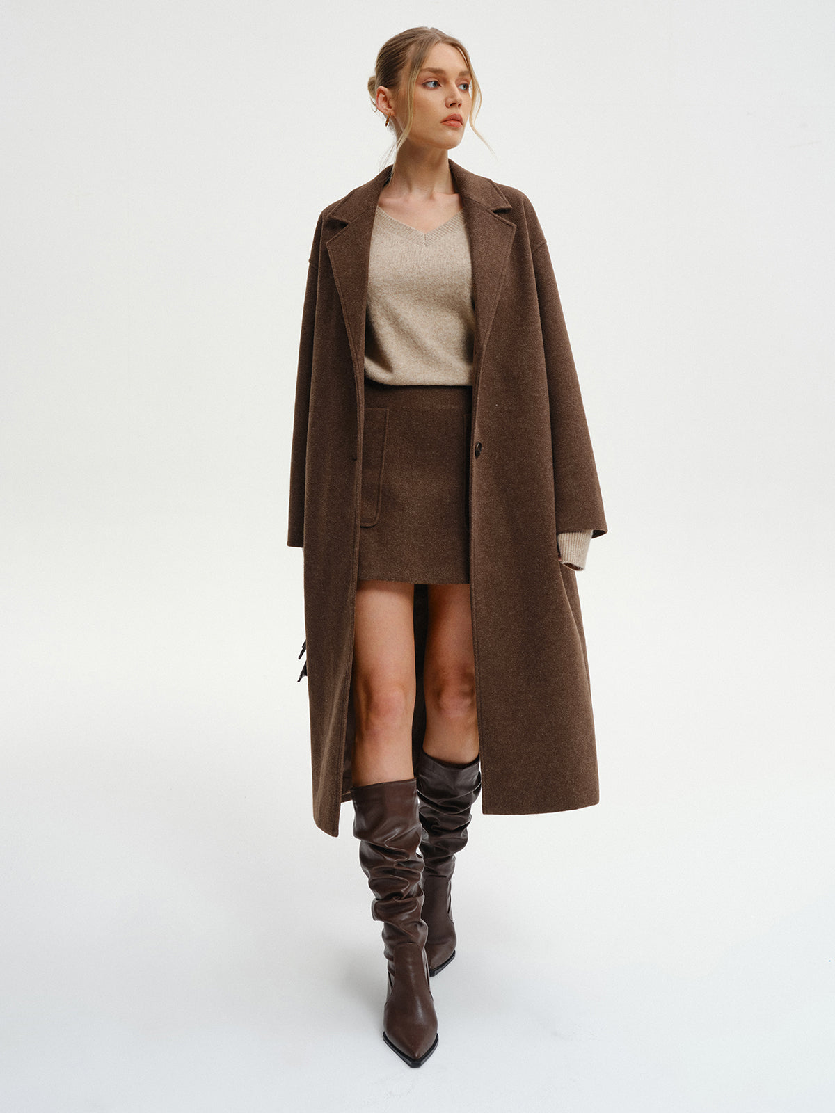 Oversize Tweed Uzun Kaban