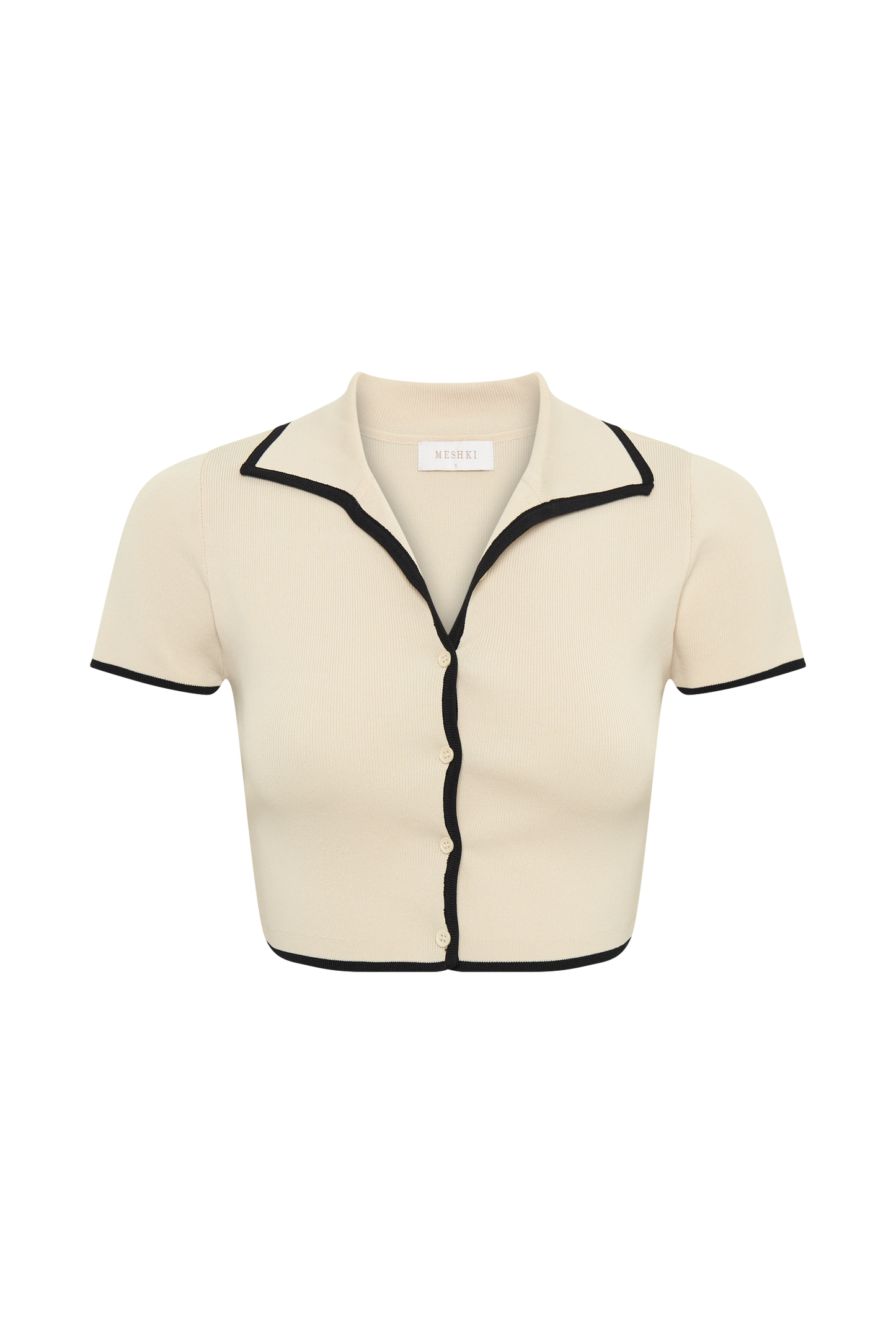 Klara Triko Hırka - Siyah/Krem