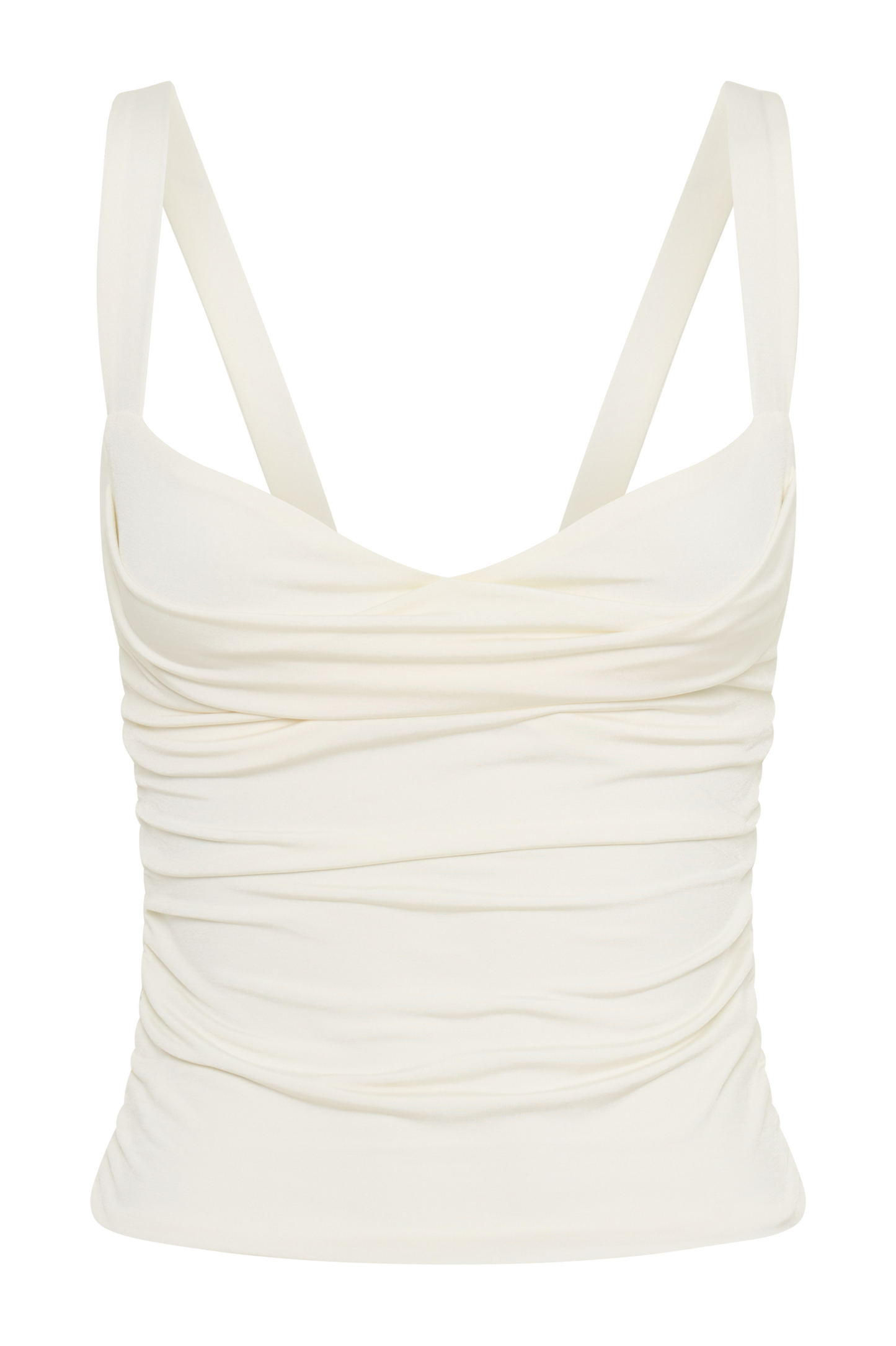 Hailey Slinky Uzun Hat Arka Yaka Üst - Ivory