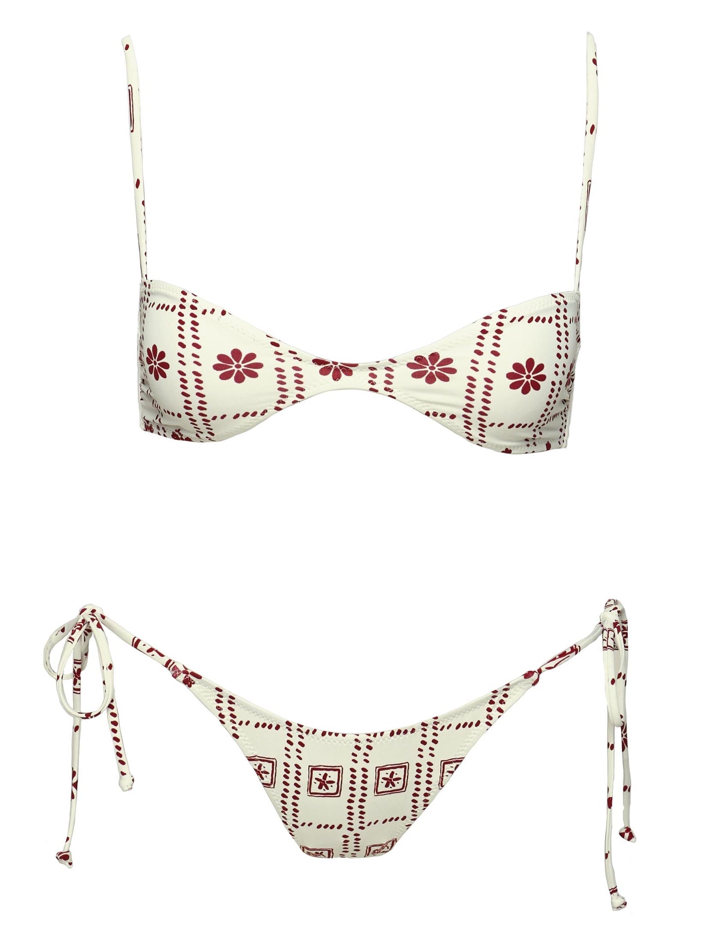 Keyton Bikini Üstü Beyaz / Kırmızı