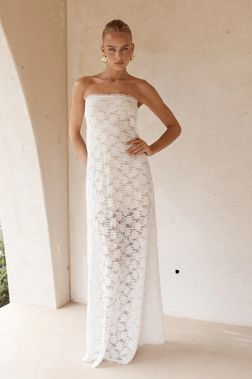Kinera Maxi Elbi̇se - Beyaz