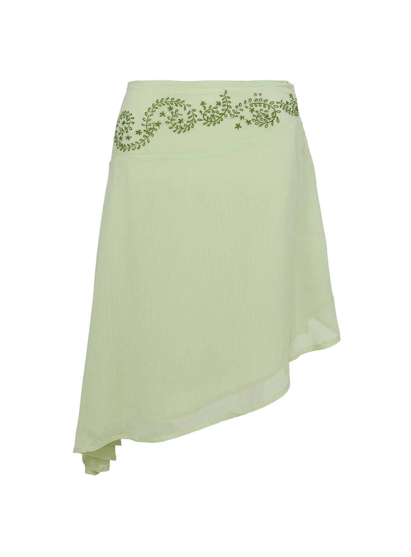 Pappilion Asimetrik Midi Etek Sage