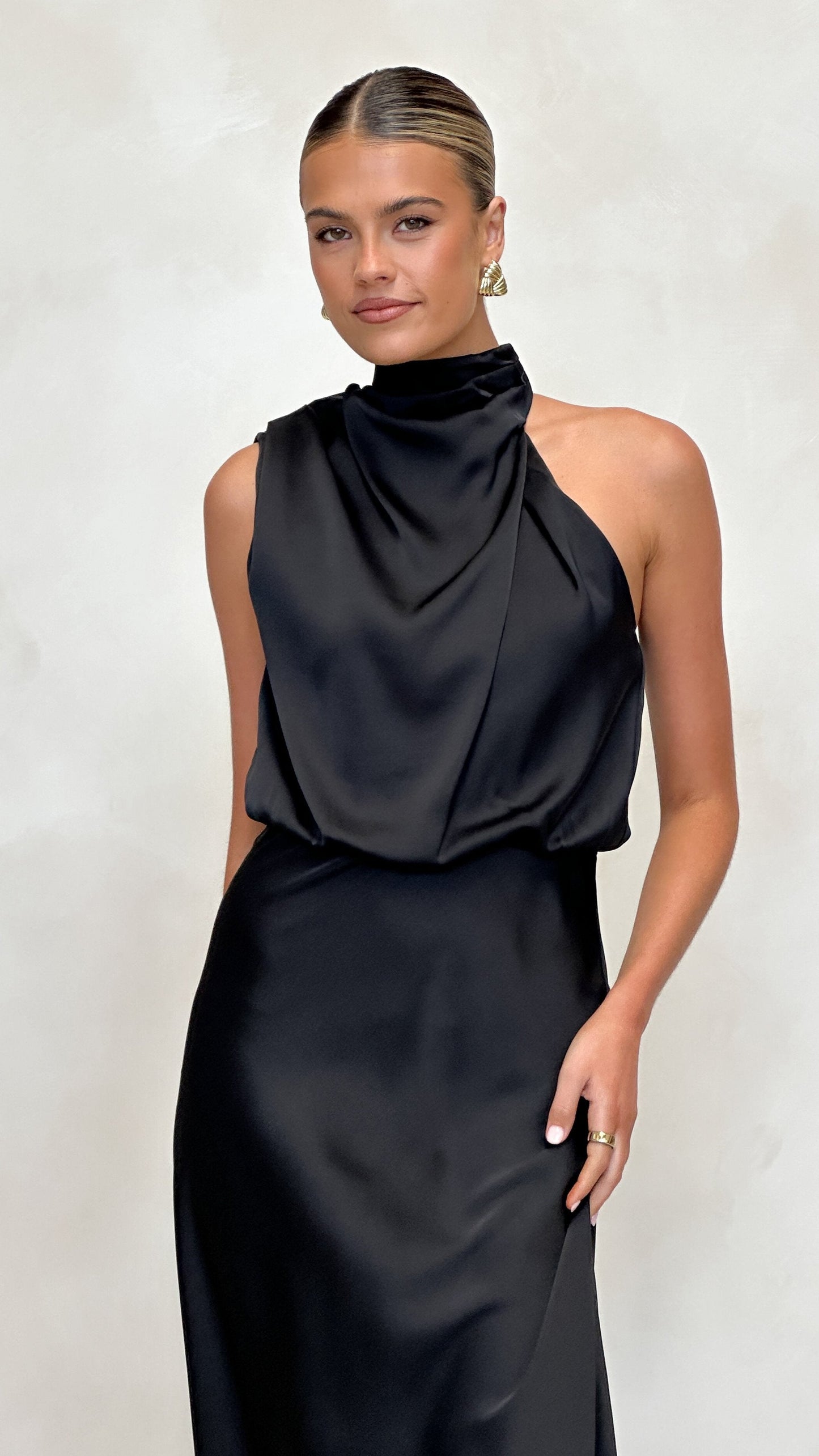 Esther Maxi Elbise - Siyah