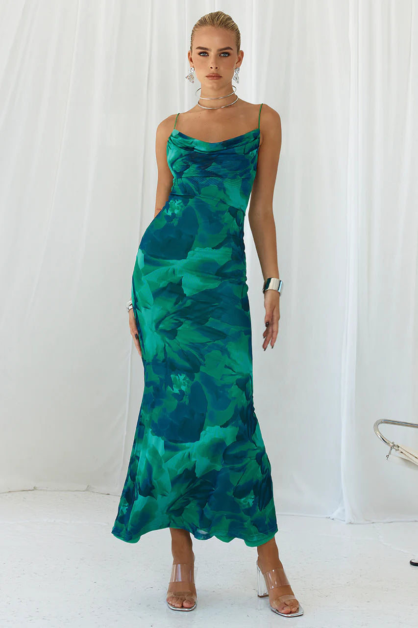 Kapri Kayik Elbi̇se - Yeşi̇l Çi̇çekli̇