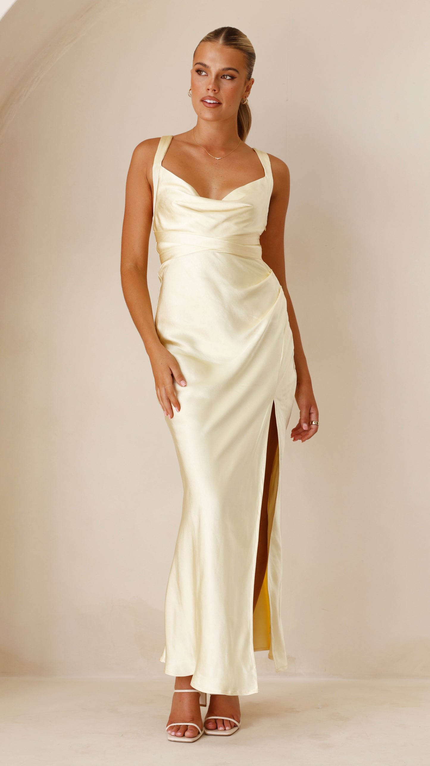 Zendaya Maxi Elbise - Sarı