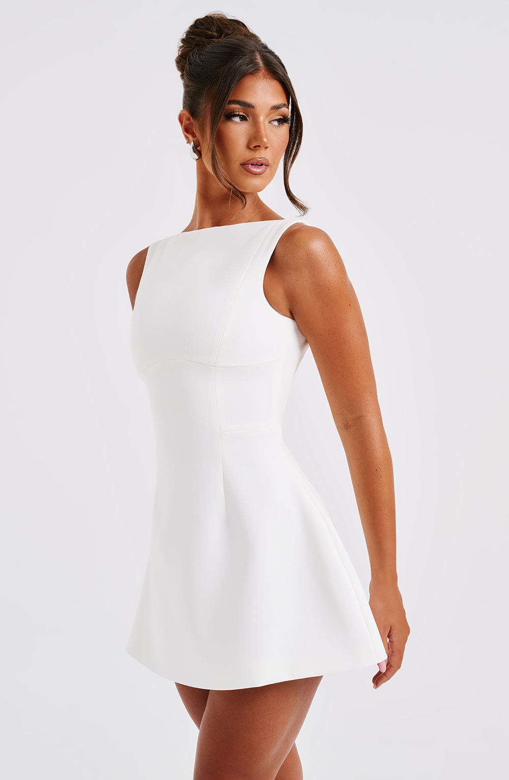 Alana Mini Elbise - Ivory