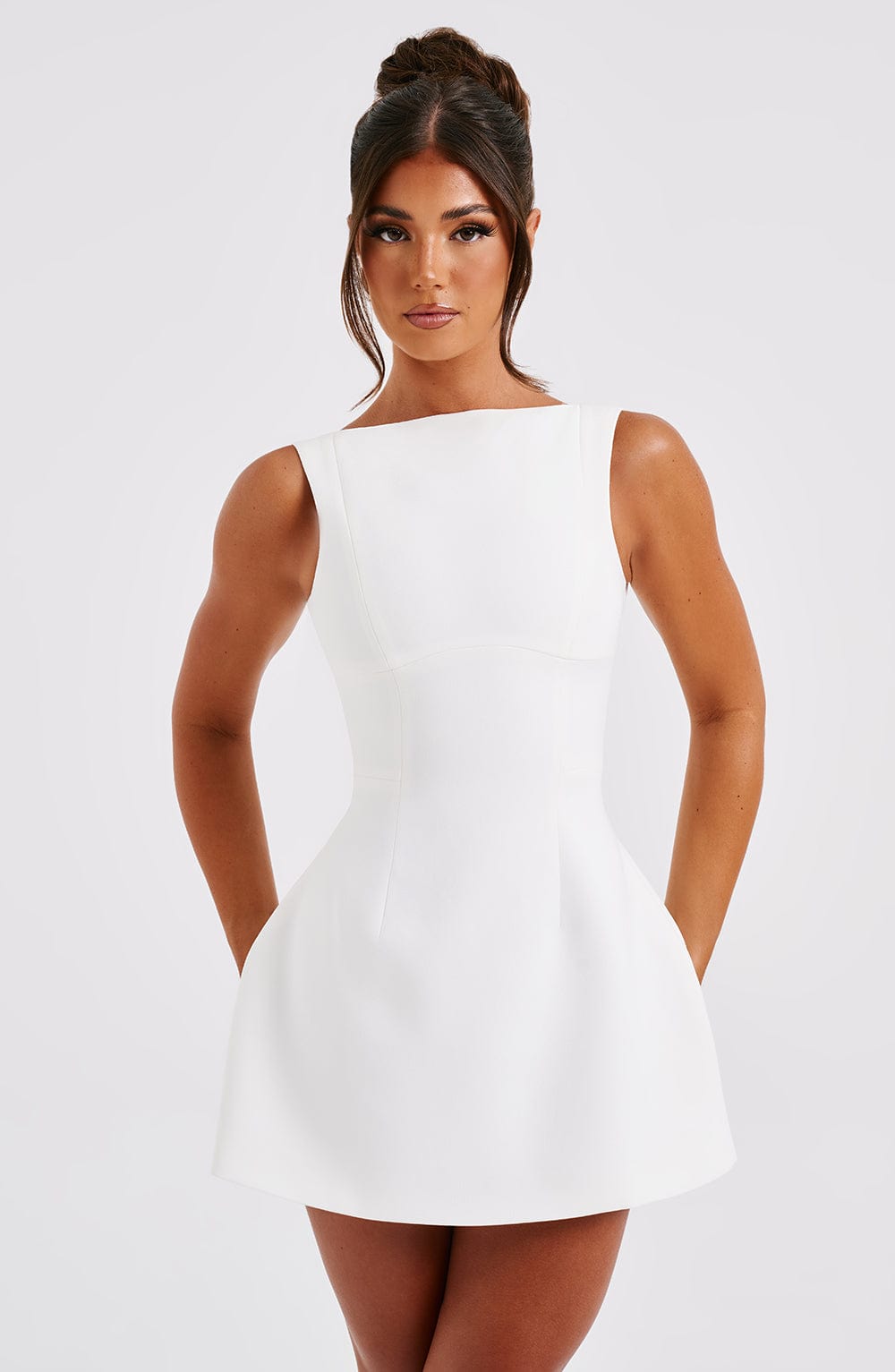 Alana Mini Elbise - Ivory