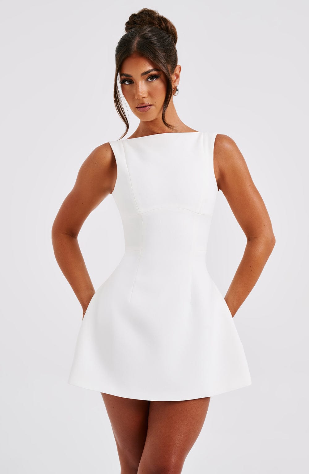 Alana Mini Elbise - Ivory