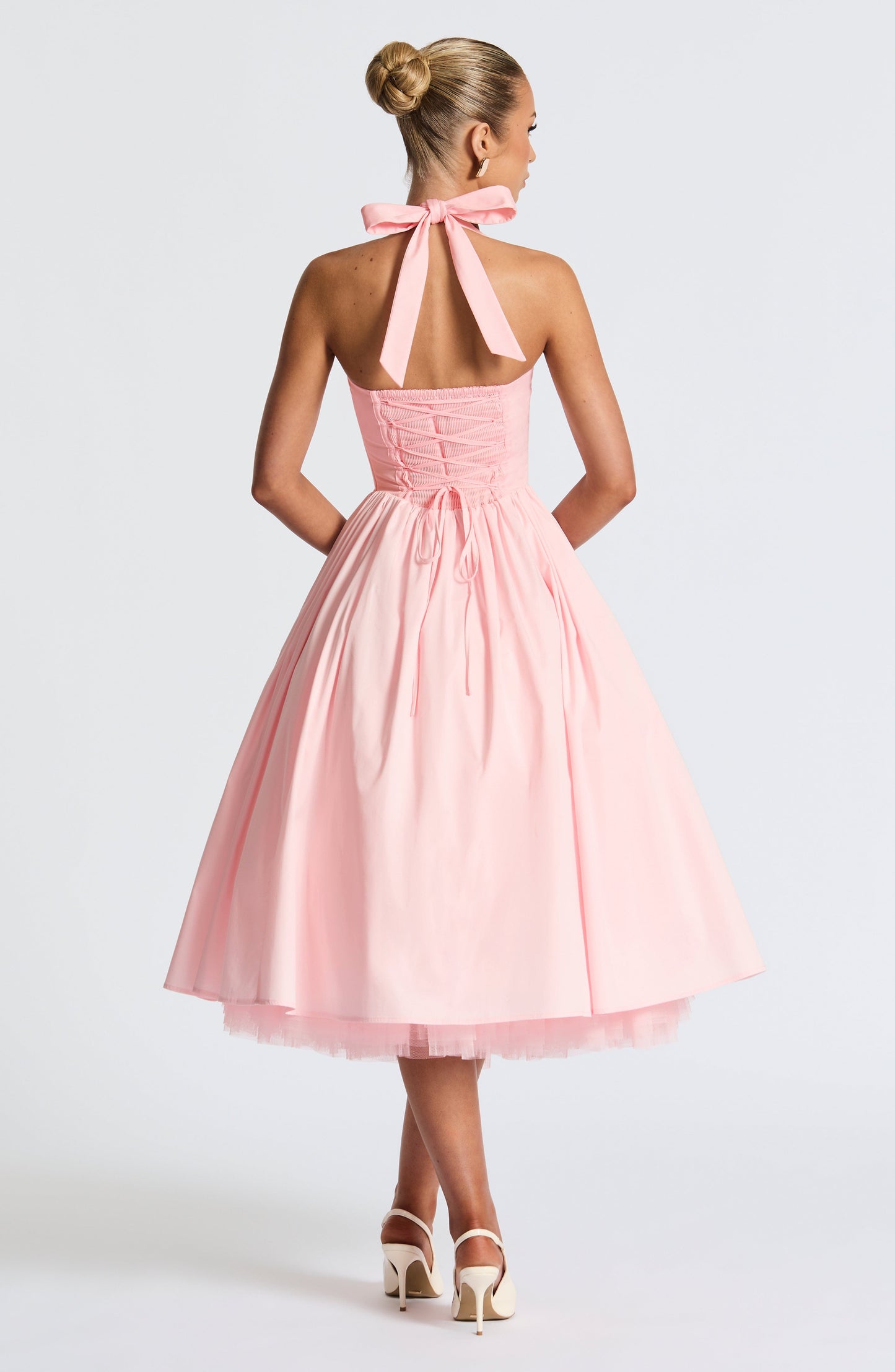 Cressida Midi Elbise - Pembe