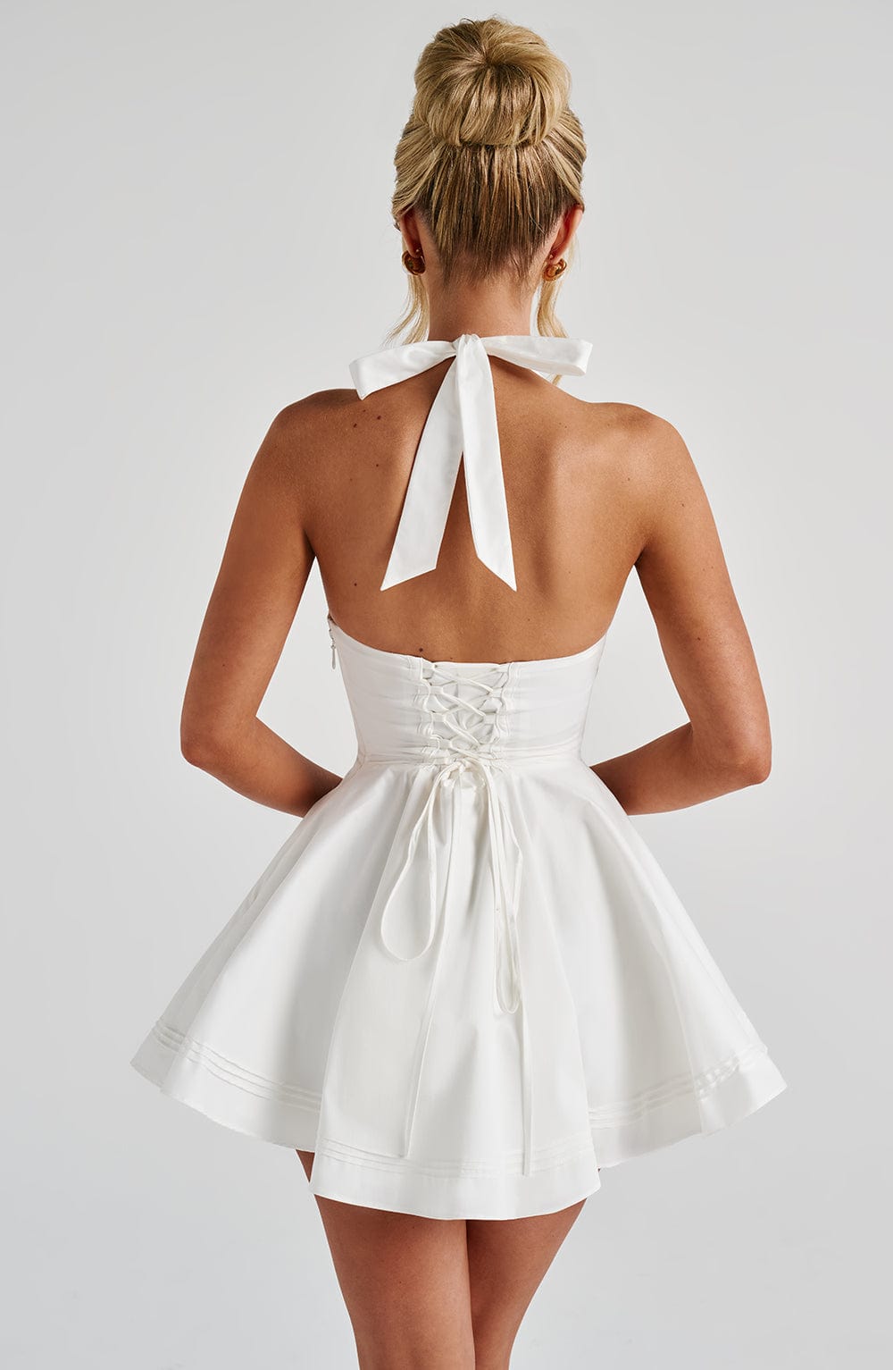 Doris Mini Elbise - Ivory