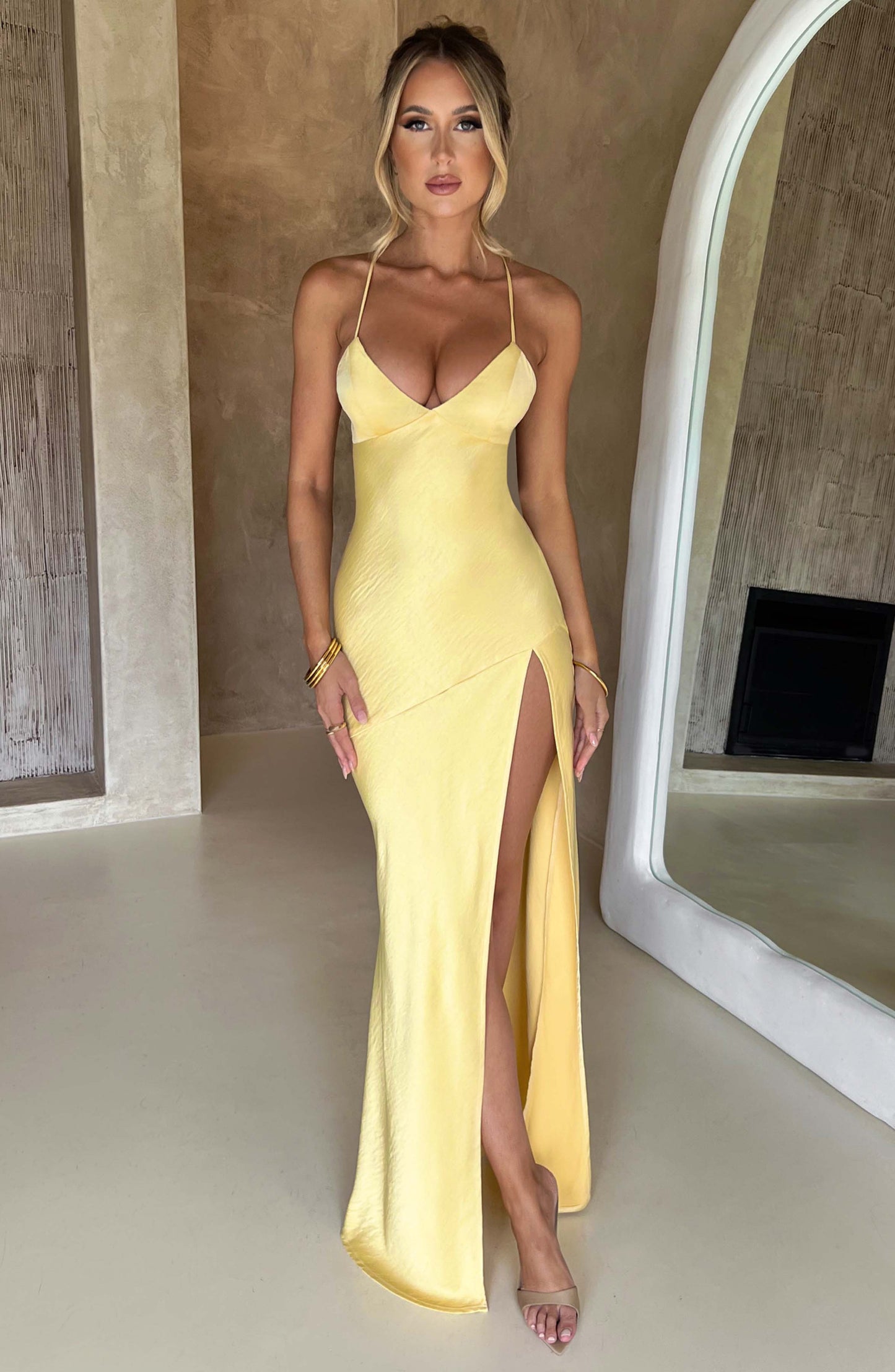 Isobel Maxi Elbise - Limon