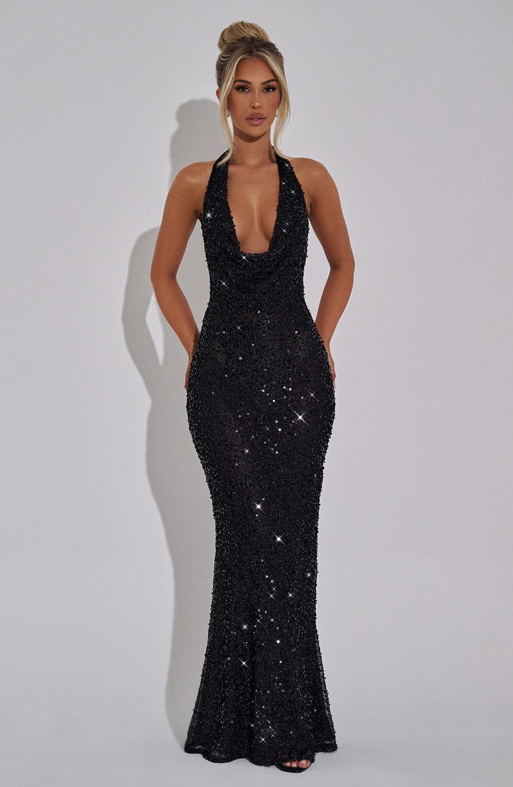Lorena Maxi Elbise - Siyah