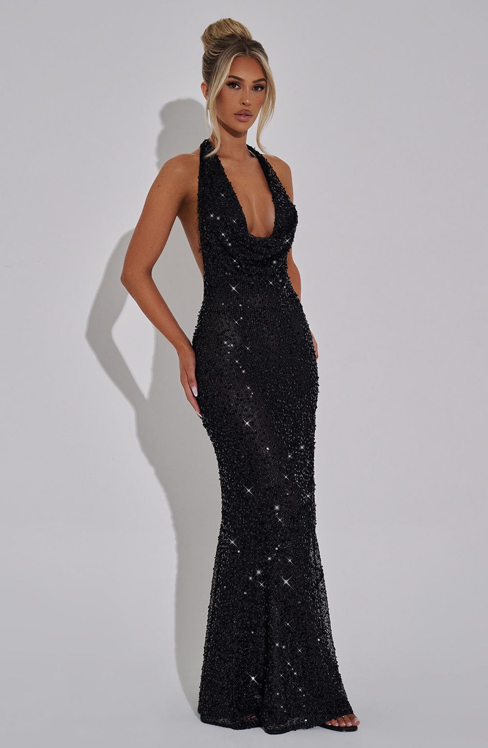 Lorena Maxi Elbise - Siyah