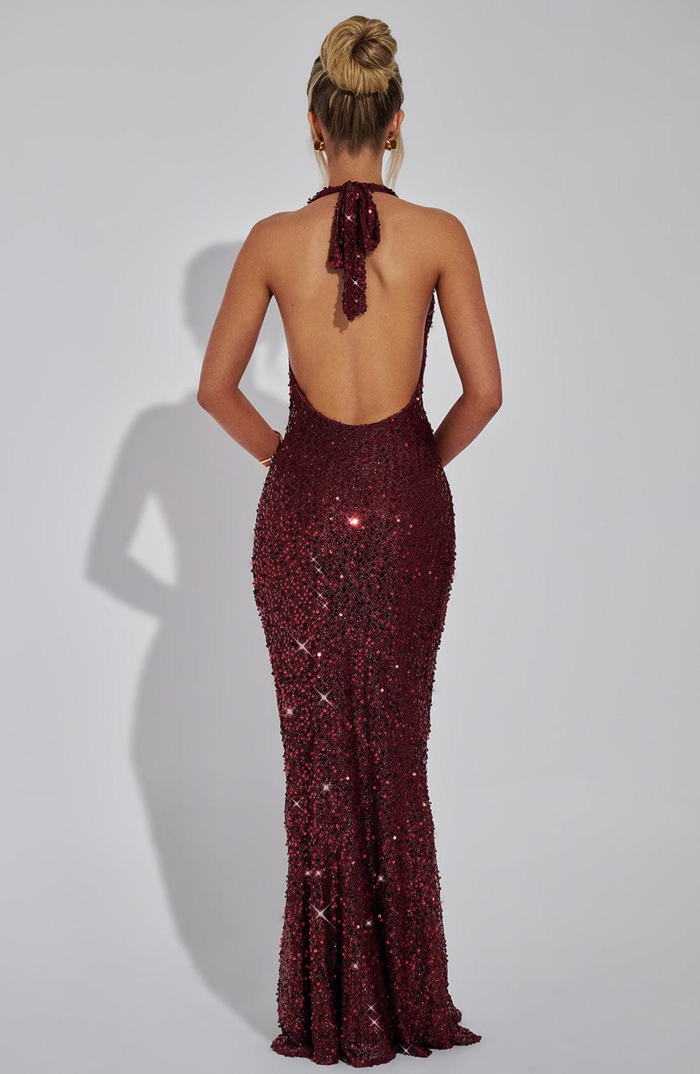 Lorena Maxi Elbise - Şarap