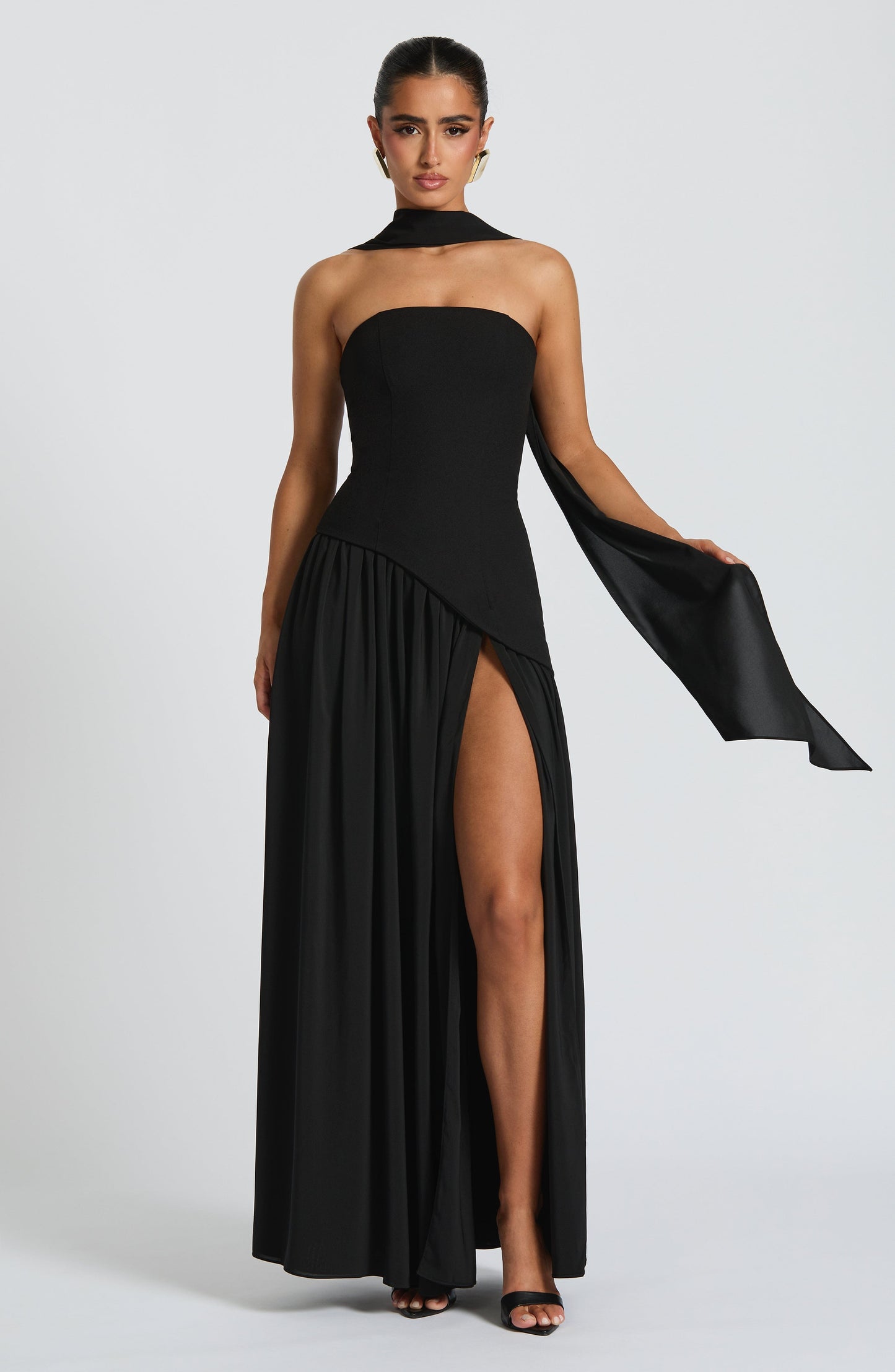 Maliyah Maxi Elbise - Siyah