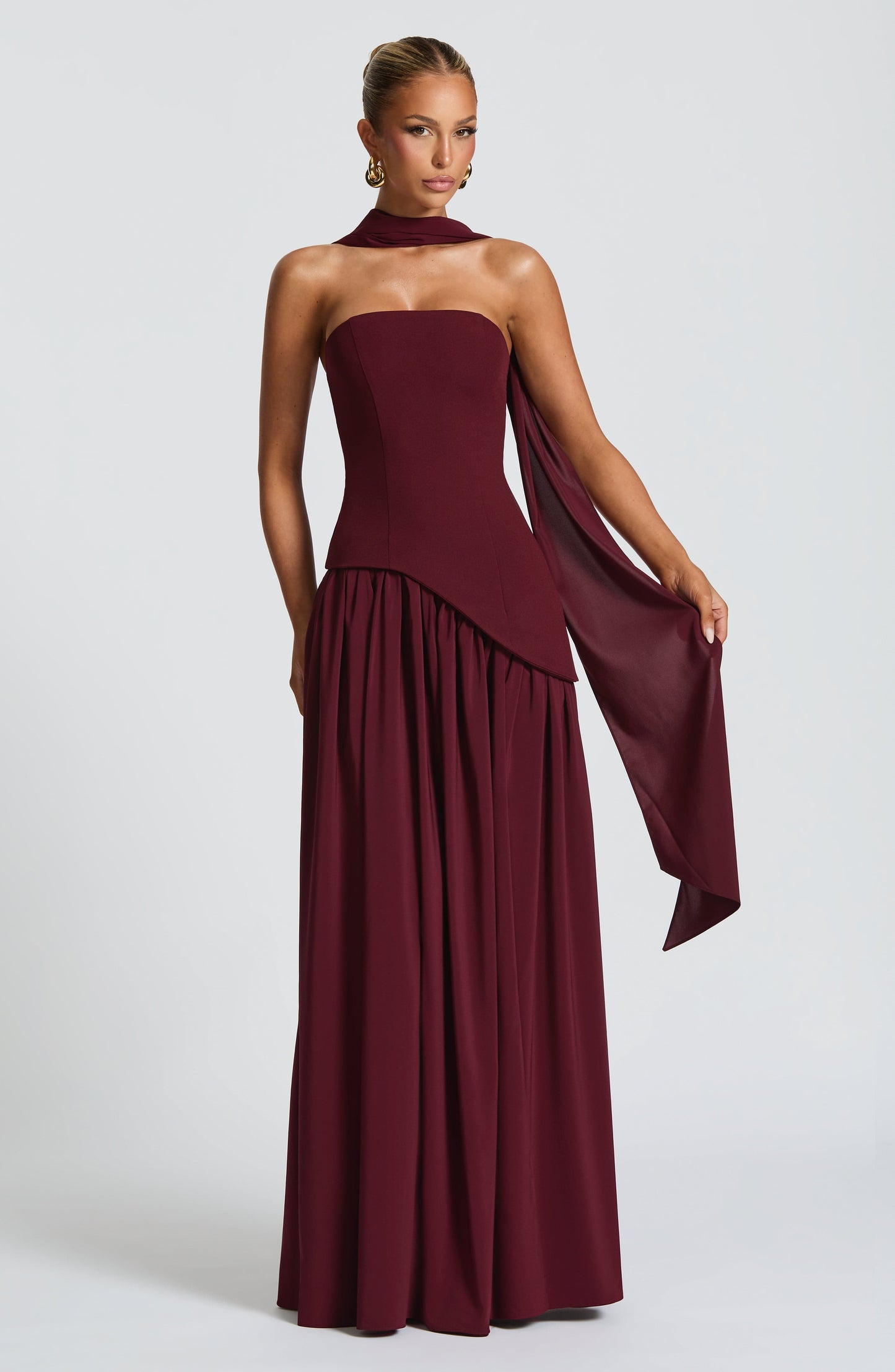 Maliyah Maxi Elbise - Kiraz