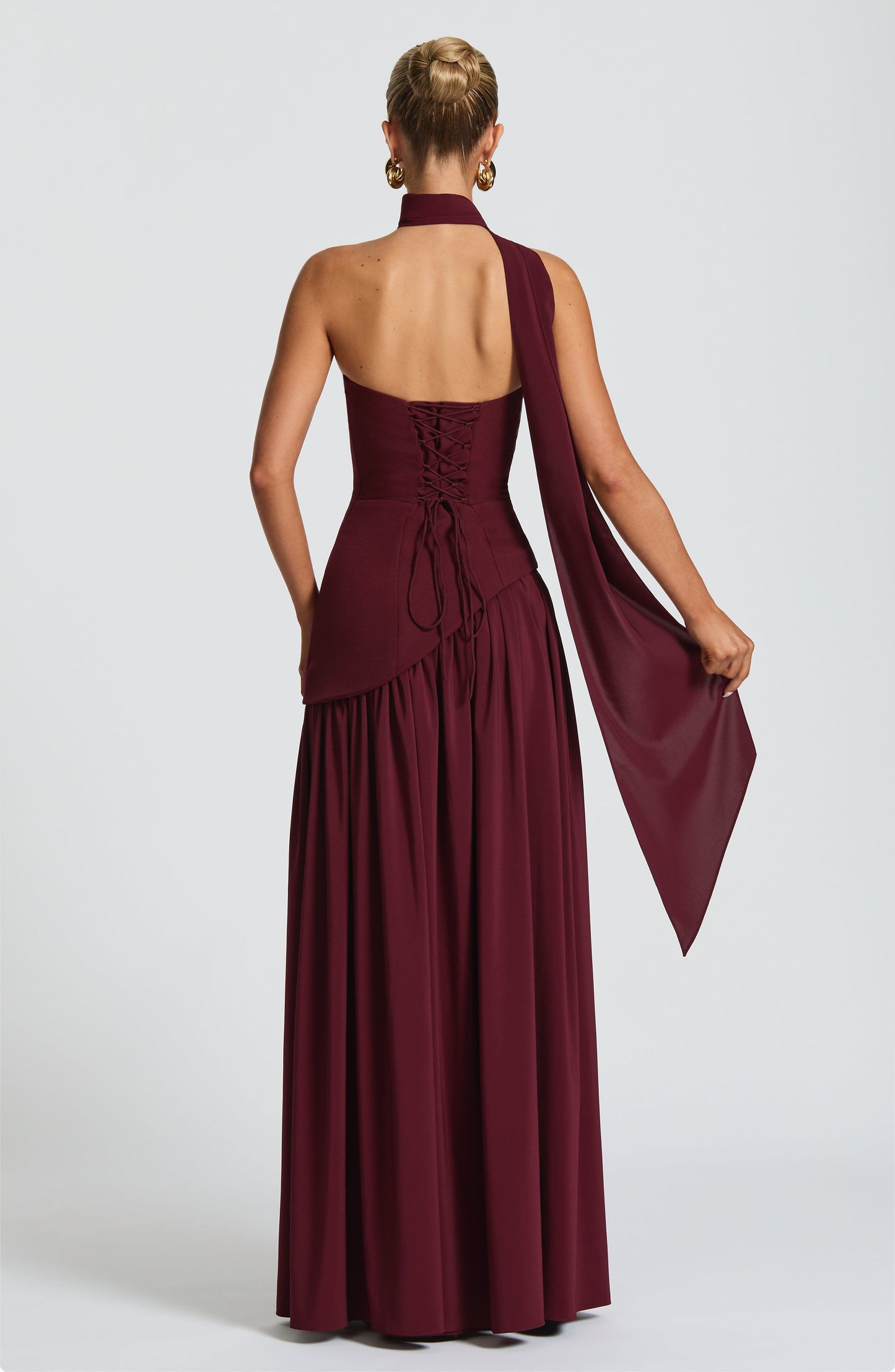 Maliyah Maxi Elbise - Kiraz