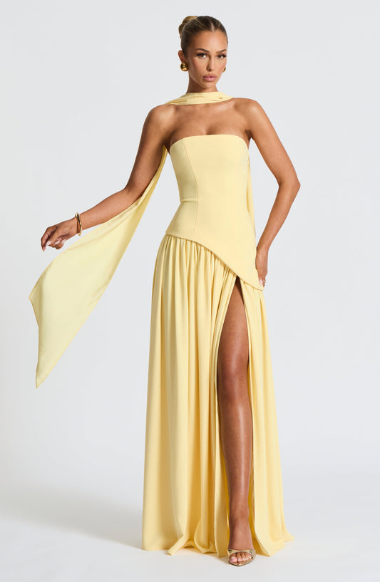 Maliyah Maxi Elbise - Limon