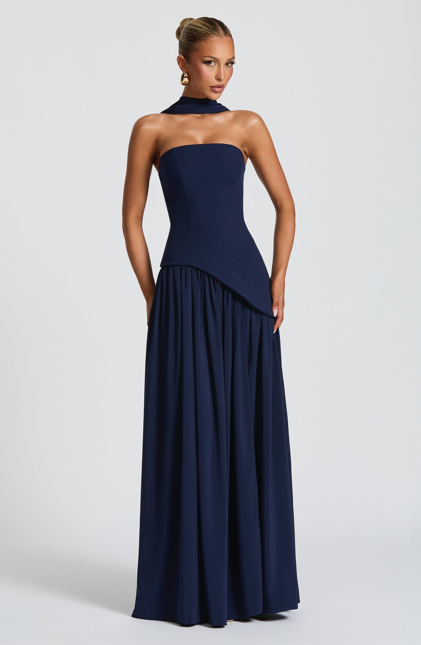 Maliyah Maxi Elbise - Lacivert