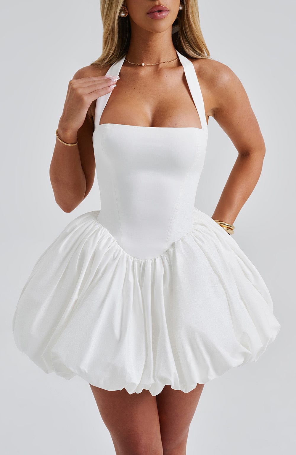 Maricia Mini Elbise - Ivory