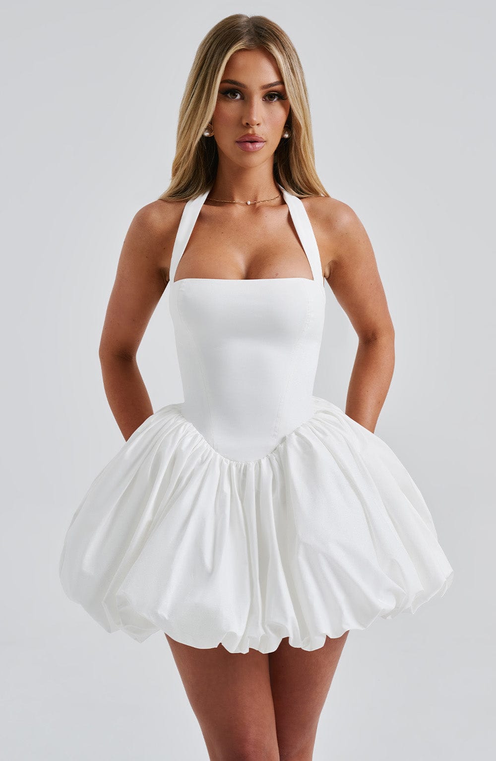 Maricia Mini Elbise - Ivory