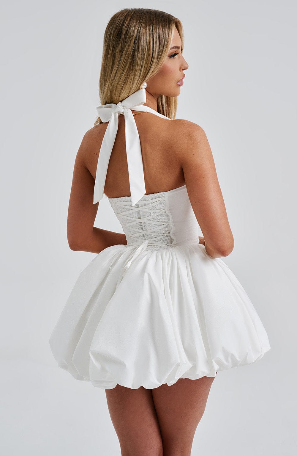 Maricia Mini Elbise - Ivory