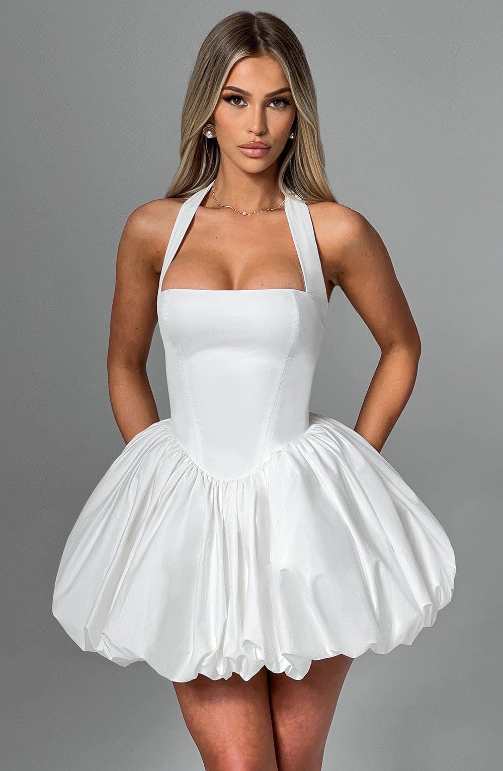Maricia Mini Elbise - Ivory