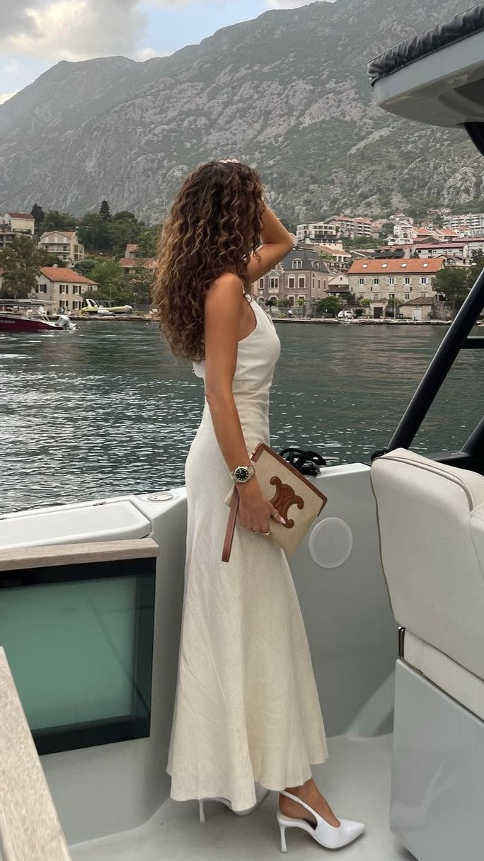Dae Maxi Elbise - Beyaz/Natural