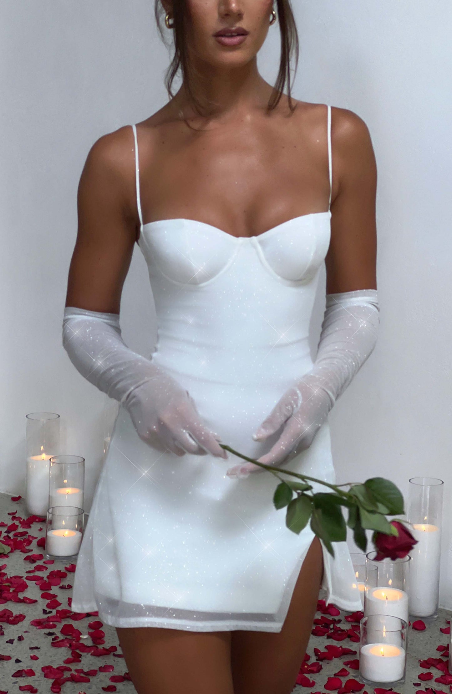 Pixie Mini Elbise - Fildişi